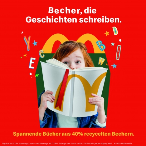 McDonald’s macht Becher zu Büchern -